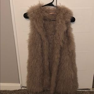 Light Purple Real Fur Vest